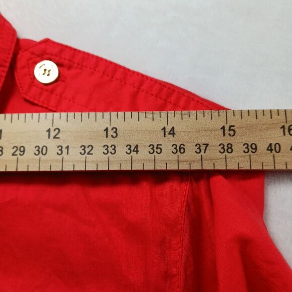 Tory Burch Designer Equestrian Rodeo Shirt. Woman's 8. Orange. 100% Cotton...... - Picture 12 of 12